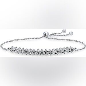 ‼️RARE‼️🎸Effy ENY🎸🔥NWT🔥Sterling Silver & 0.23 TCW Diamond Bolo Bracelet